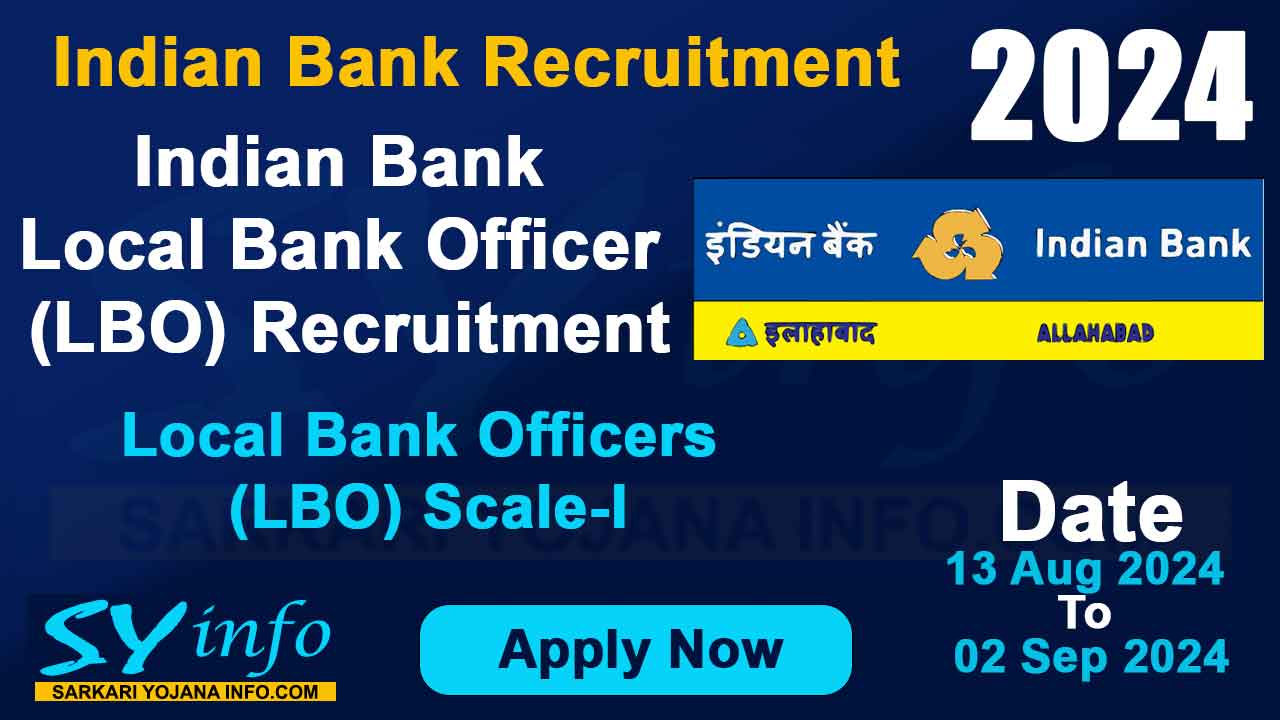 How to Apply For Indian Bank Local Bank Officer (LBO) Vacancy 2024