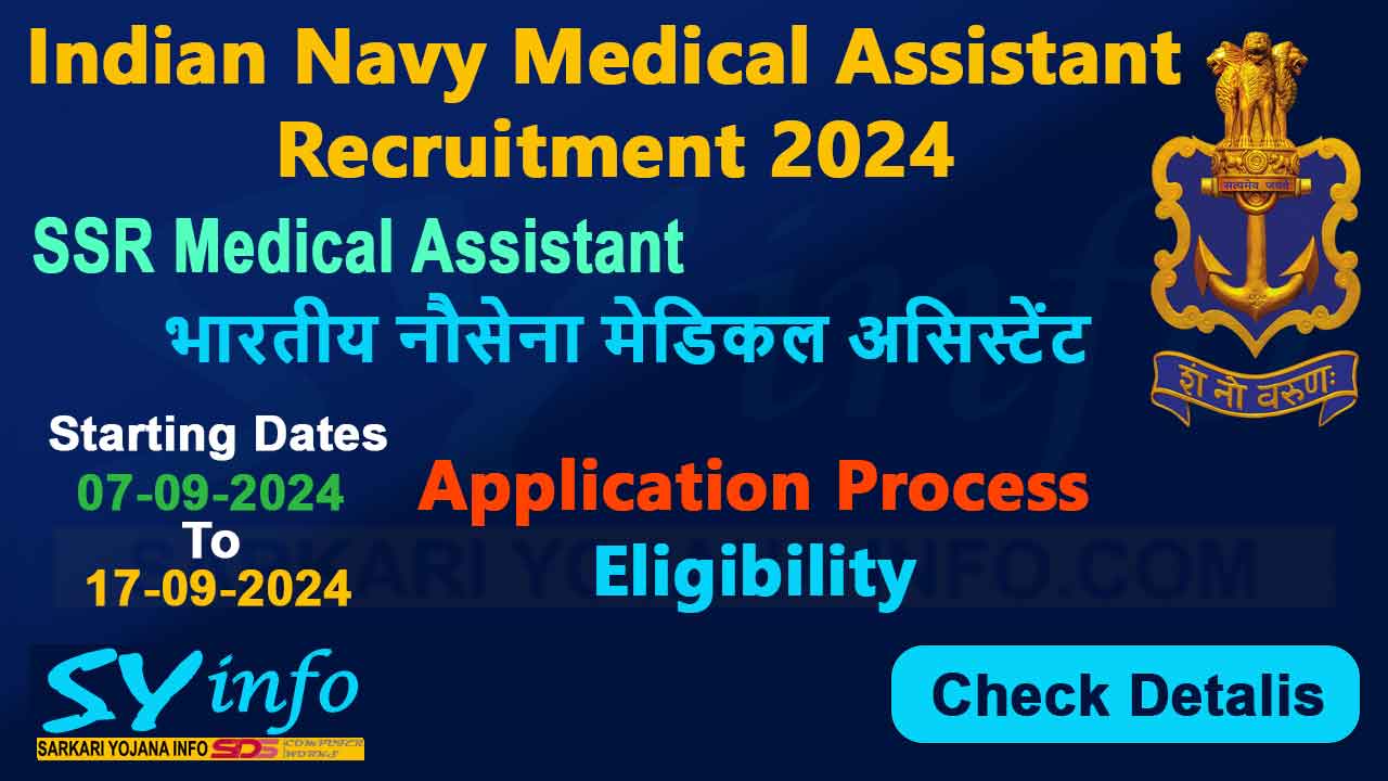 Indian Navy Medical Assistant Recruitment 2024: Application Process, Eligibility, and Key Details