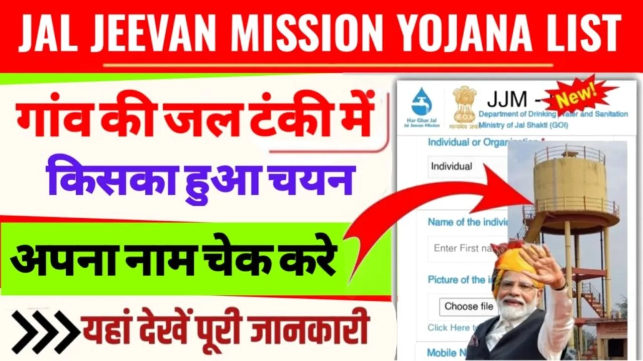 Jal Jeevan Mission Yojana List 2024: These people will get water tank