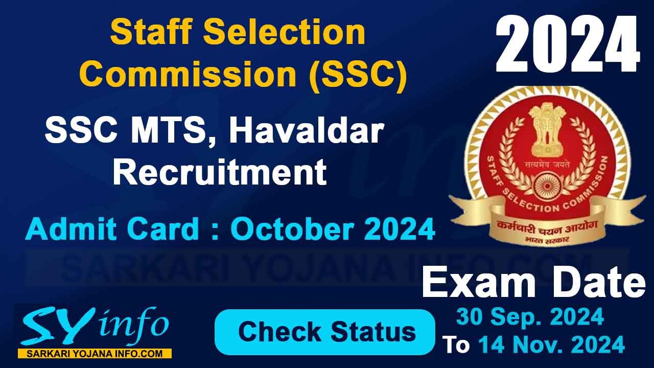 SSC MTS Exam Date 2024