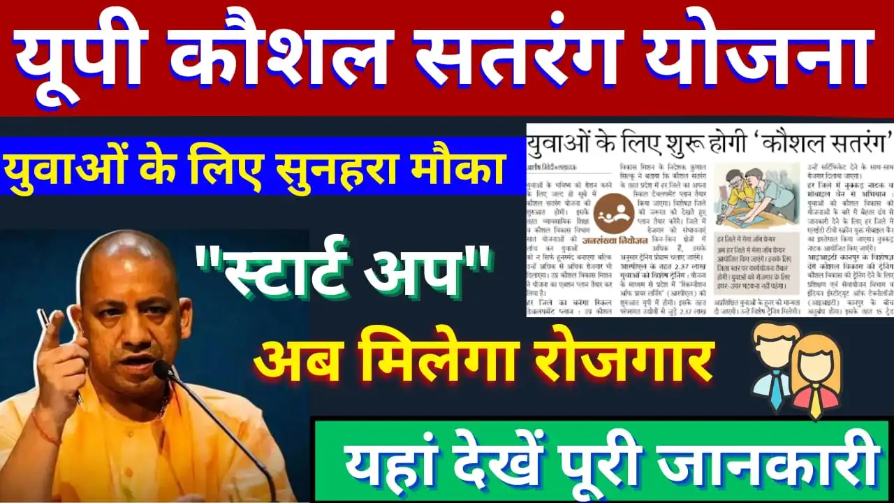 UP Kaushal Satrang Yojana 2024: UP government is giving employment to the unemployed under this scheme, apply soon!