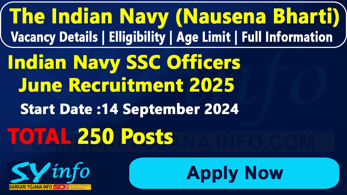 Indian Navy SSC Officers June Recruitment 2025 | Apply Online for Executive, Education & Technical Branch
