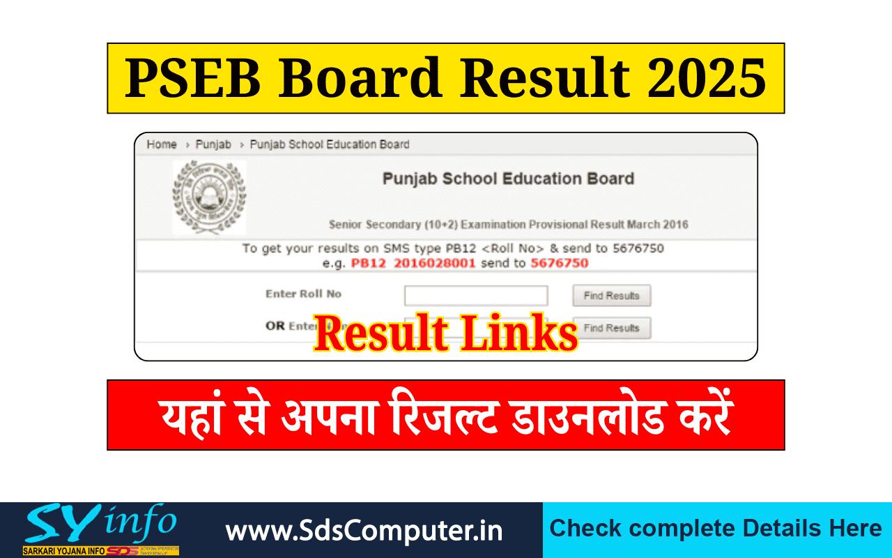 PSEB 12th Result 2025: Check Punjab Board Class 12 Results, Name-Wise Search & Marksheet Download at pseb.ac.in